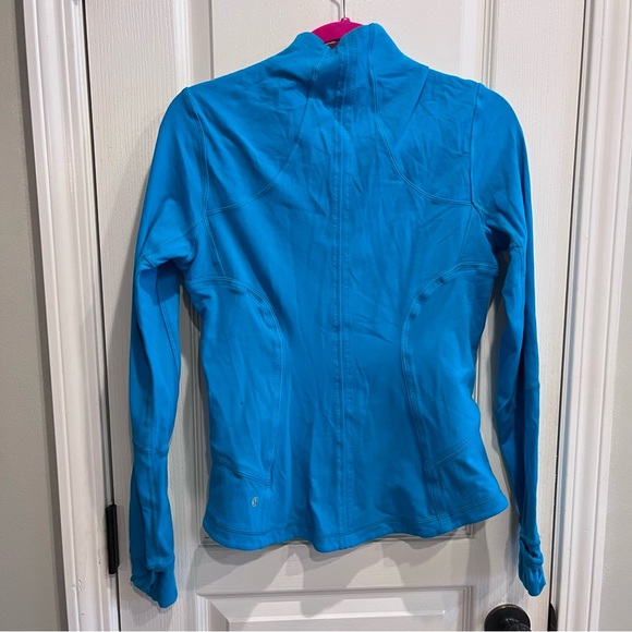 Lululemon Forme Brushed Blue Pink Full Zip Up Jacket Size 8 - Picture 7 of 9